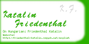 katalin friedenthal business card